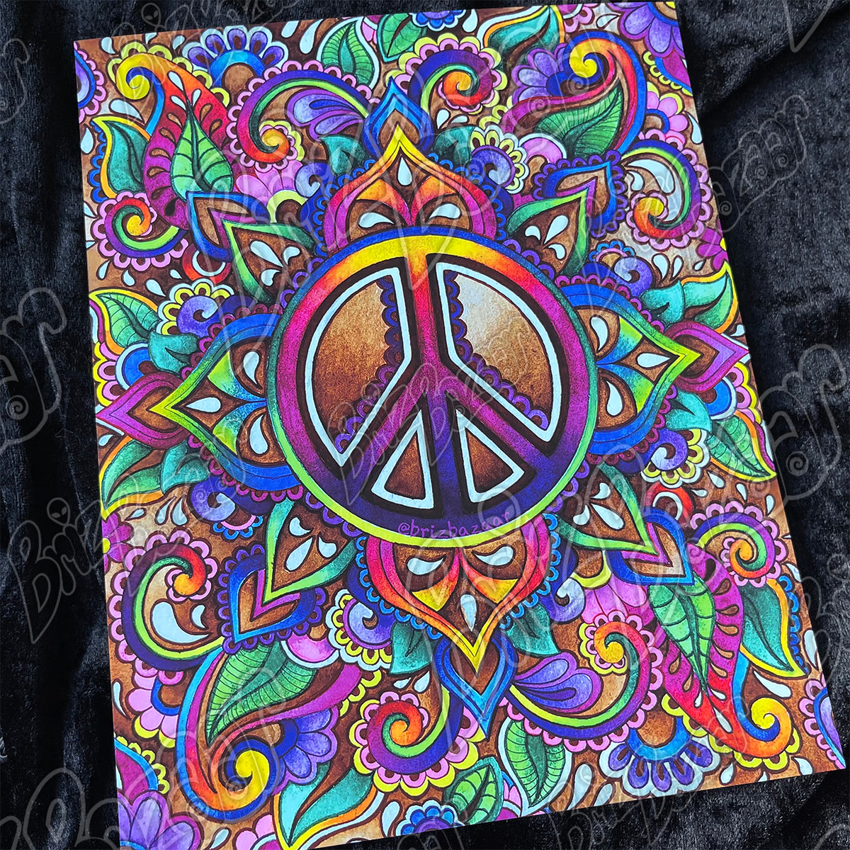 Art Print of Peace Love Paisley