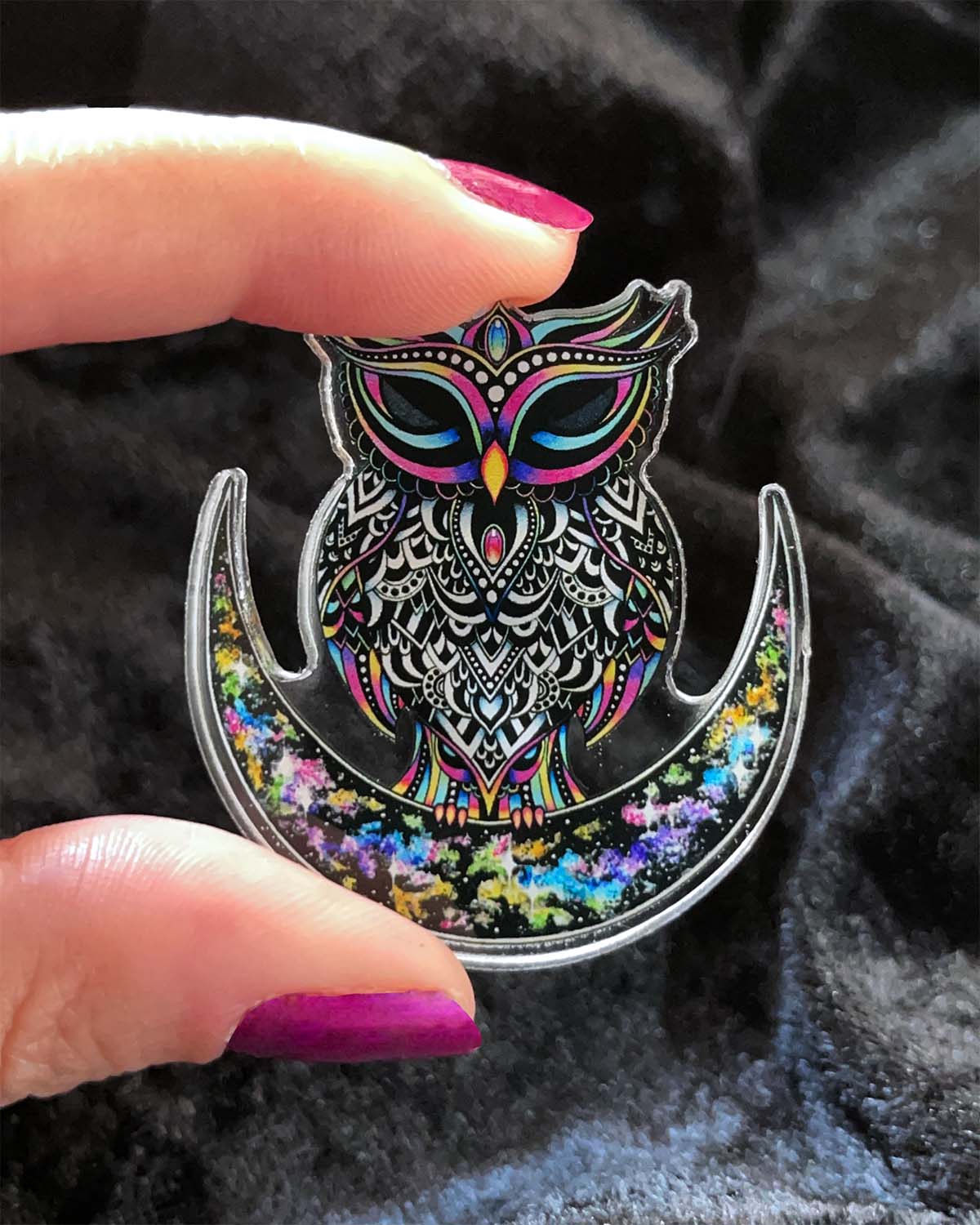 Acrylic Pin of Electro Owl