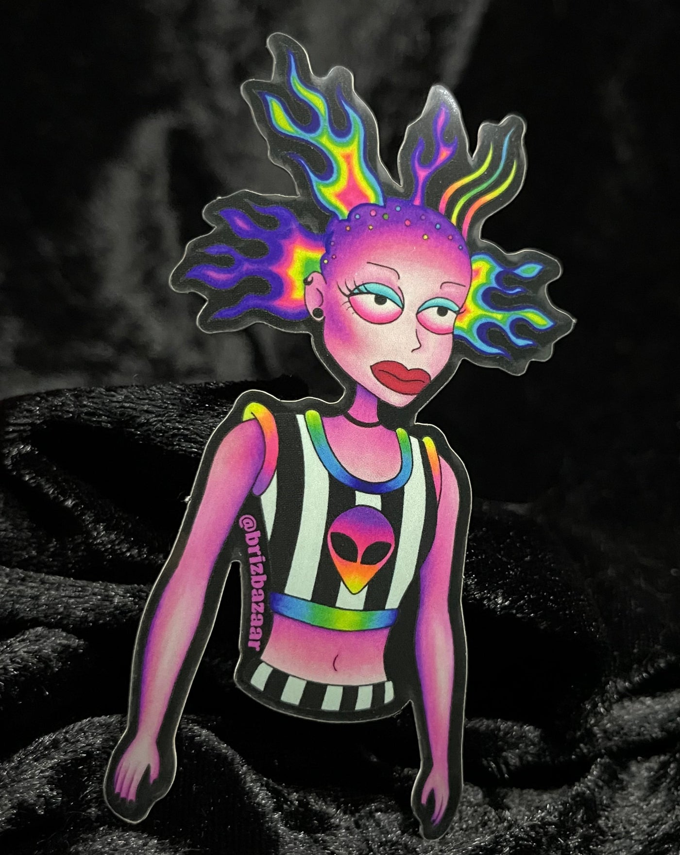 Vinyl Sticker of Rave Doll