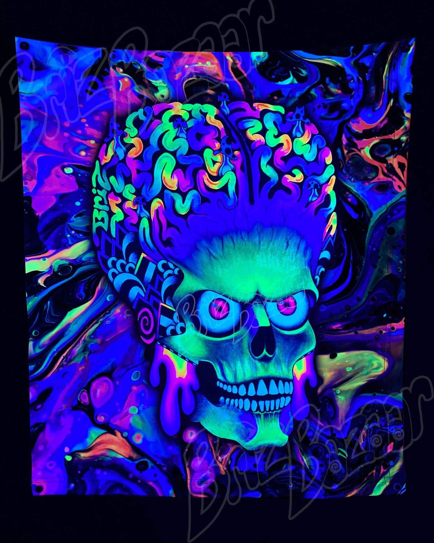 Custom Fluid UV Tapestry of ACK ACK