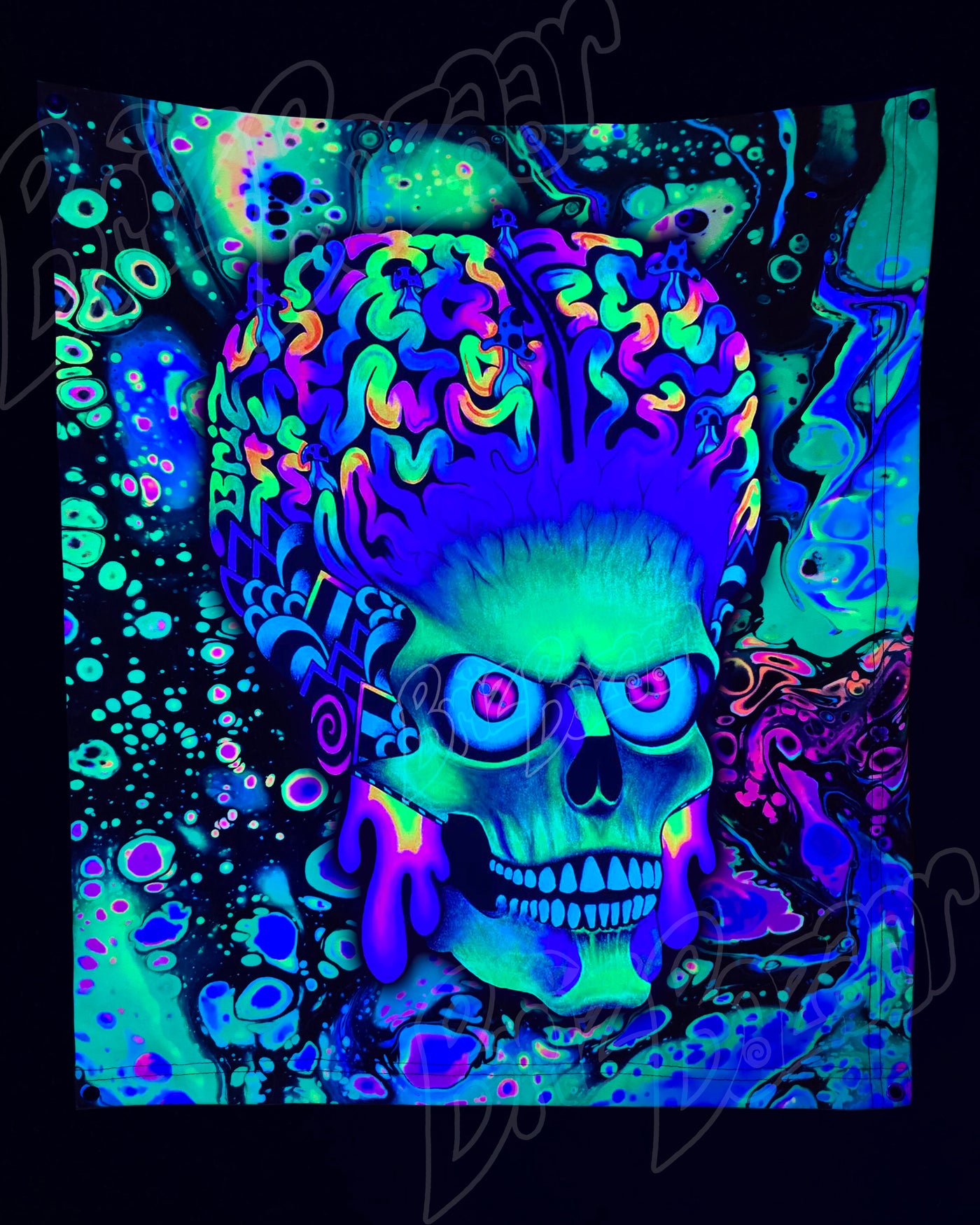Custom Fluid UV Tapestry of ACK ACK