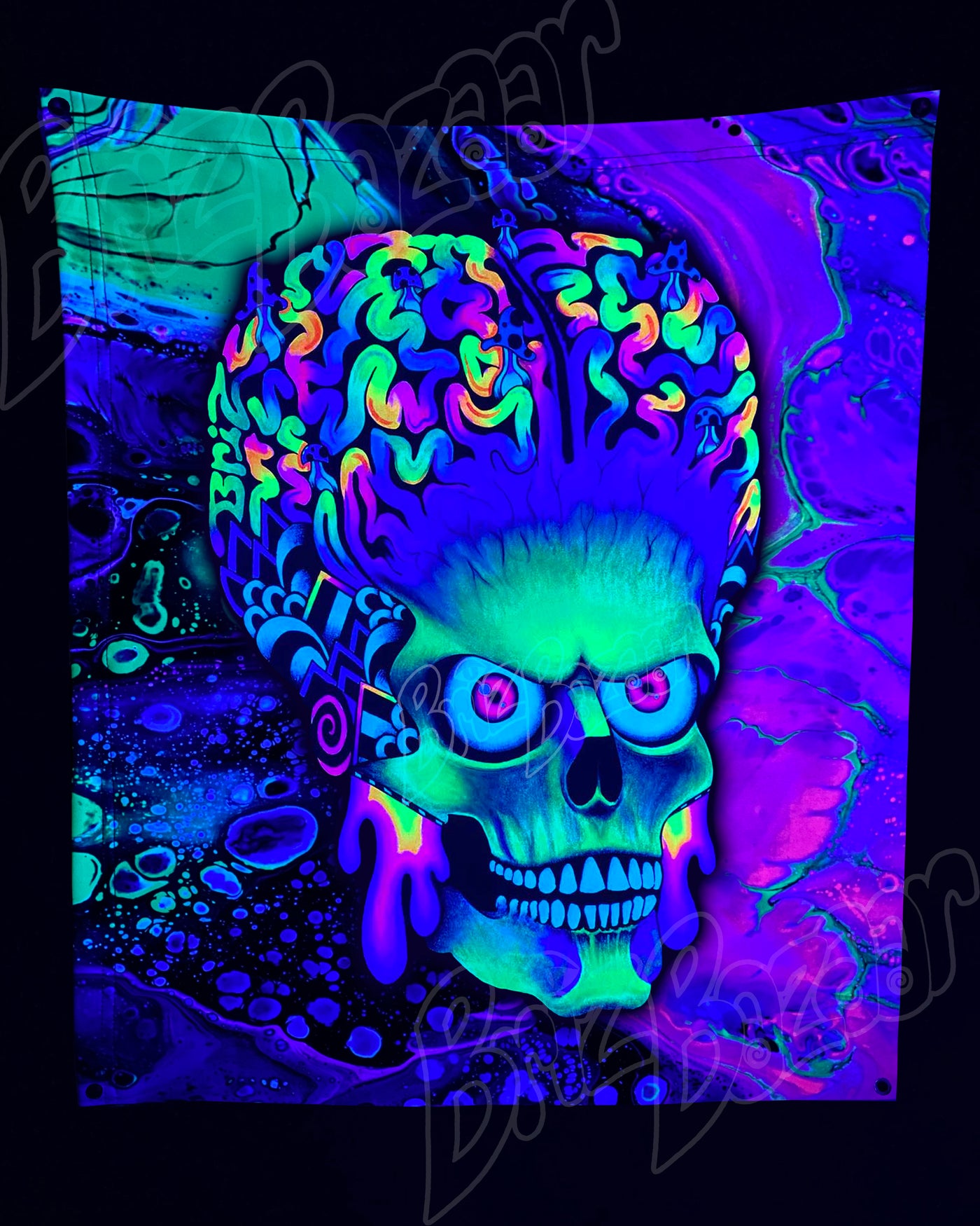Custom Fluid UV Tapestry of ACK ACK
