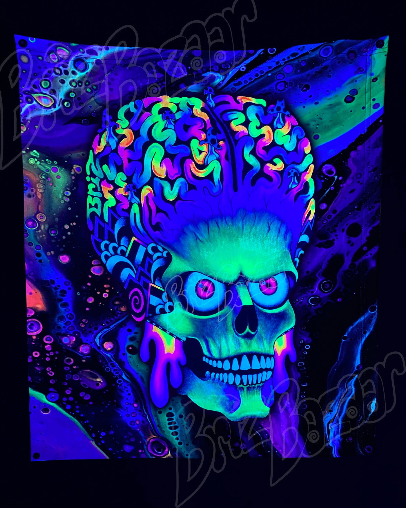 Custom Fluid UV Tapestry of ACK ACK