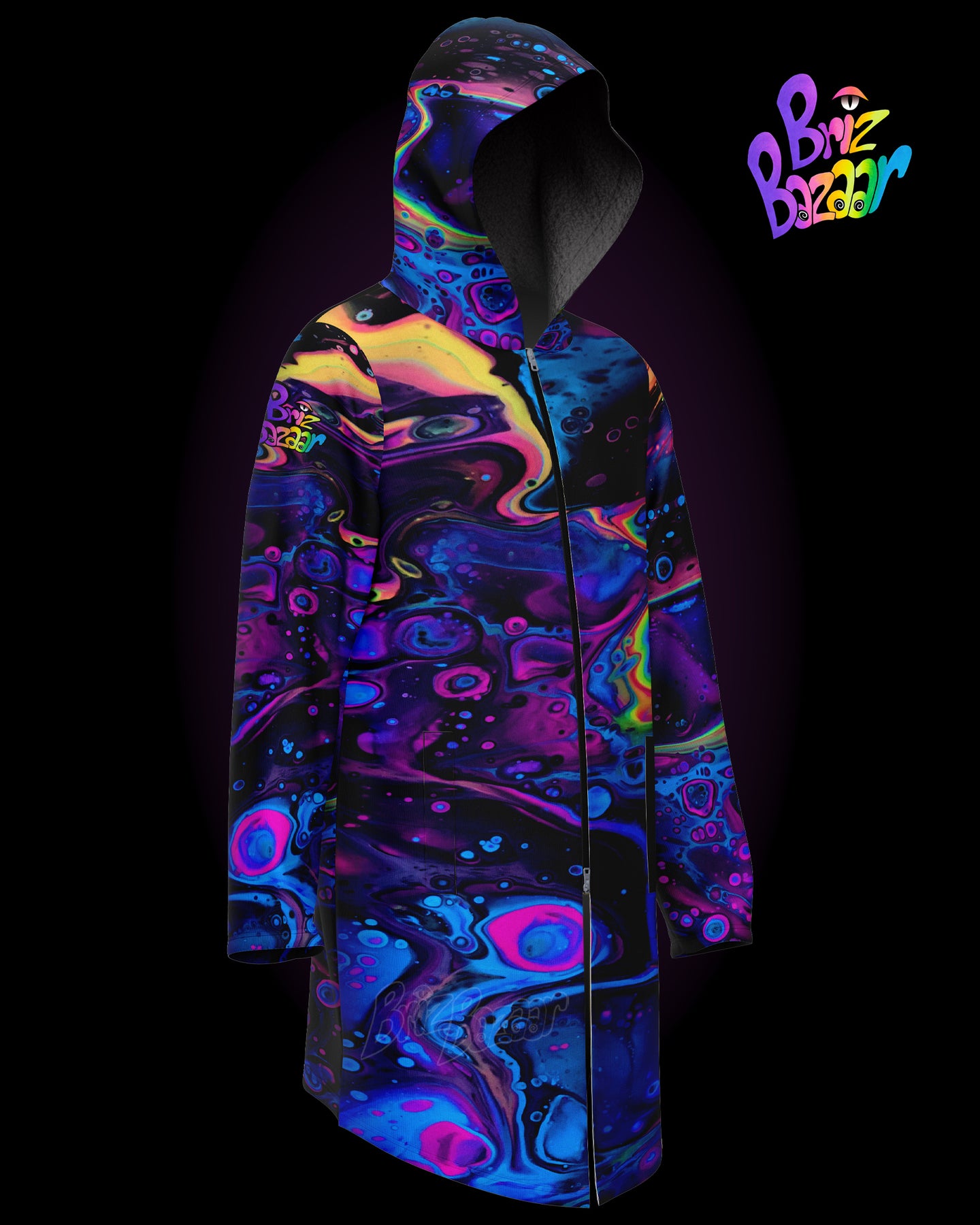 Bazaar Cloak Acidbath Rebel Cloak – Dark Psychedelic Streetwear – Brizbazaar