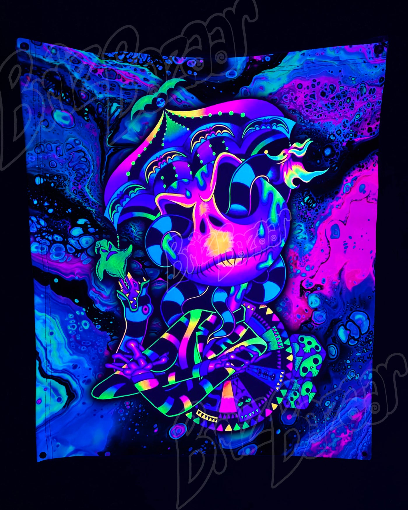 Custom Fluid UV Tapestry of BeetleJack