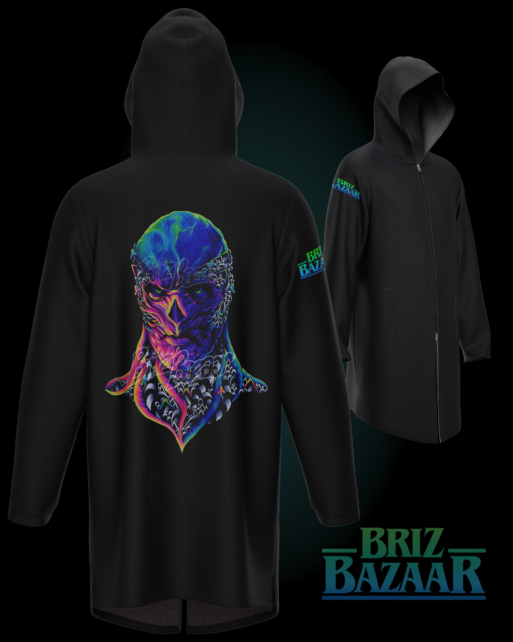Zecnaar Blackout Cloak – Psychedelic Horror Streetwear – Brizbazaar