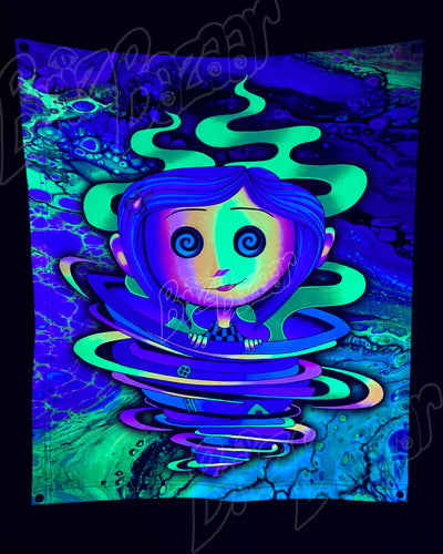 Custom Fluid UV Tapestry of Trippy Portal