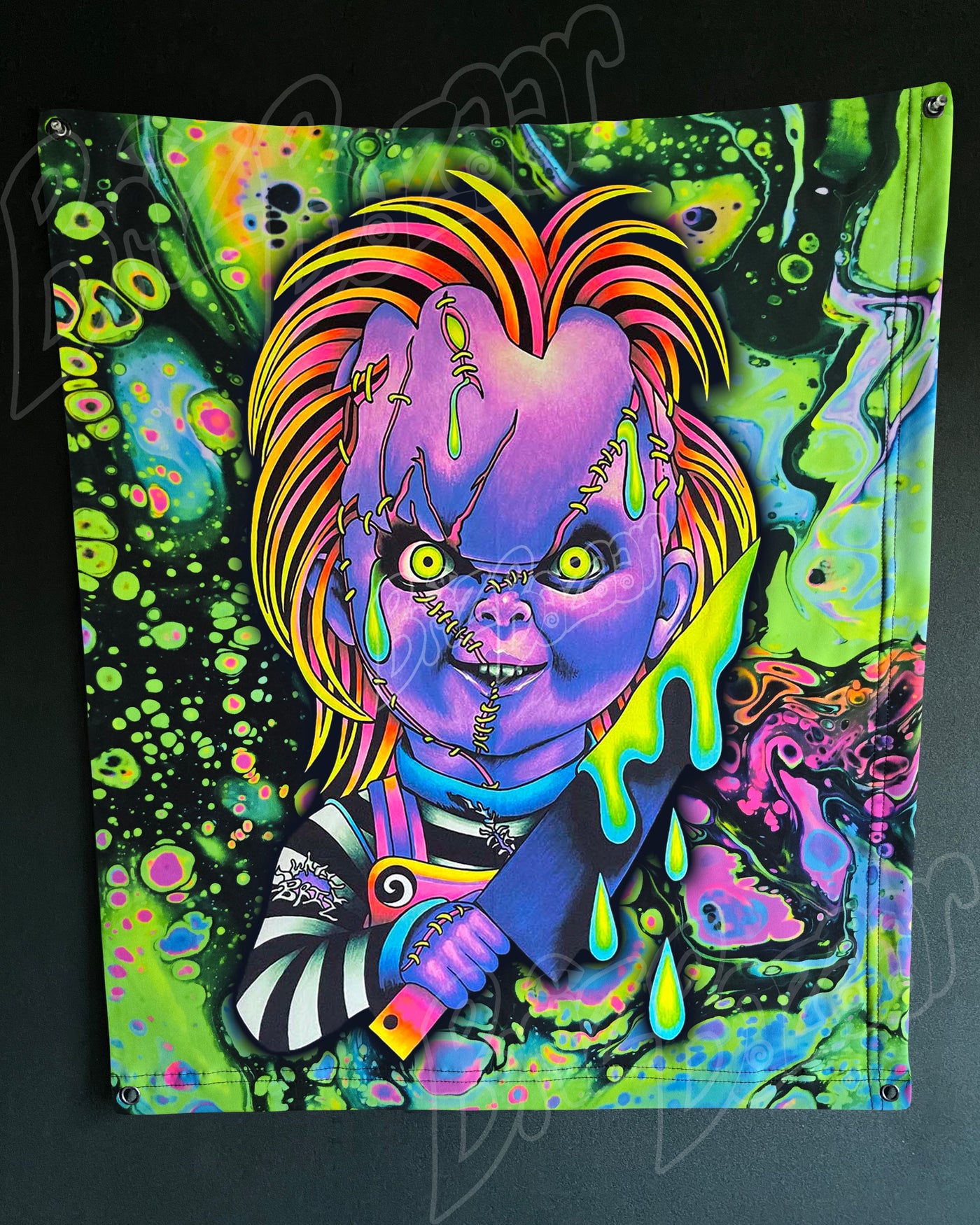 Custom Fluid UV Tapestry of Good Guyz