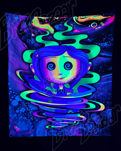 Custom Fluid UV Tapestry of Trippy Portal