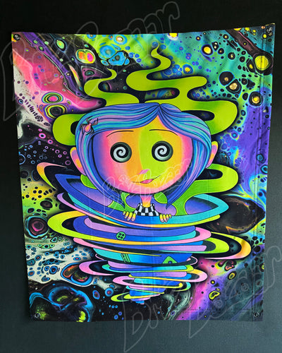 Custom Fluid UV Tapestry of Trippy Portal