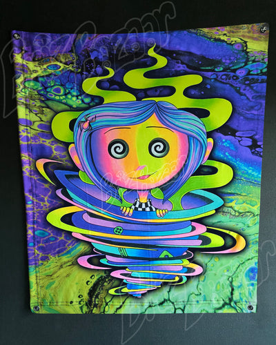 Custom Fluid UV Tapestry of Trippy Portal
