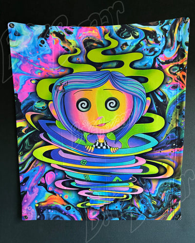 Custom Fluid UV Tapestry of Trippy Portal