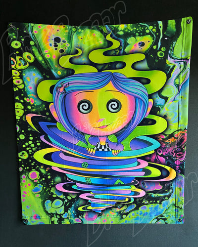 Custom Fluid UV Tapestry of Trippy Portal