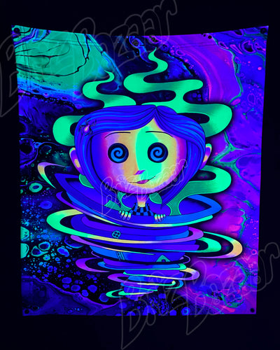Custom Fluid UV Tapestry of Trippy Portal