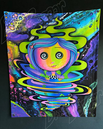Custom Fluid UV Tapestry of Trippy Portal