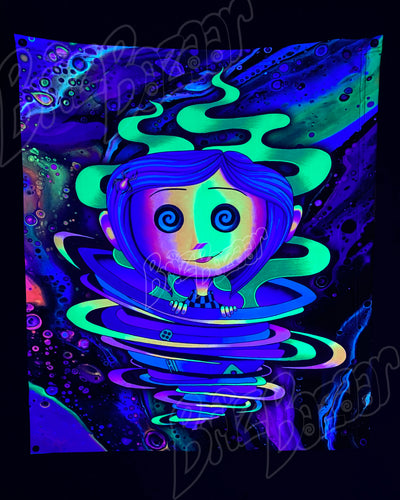 Custom Fluid UV Tapestry of Trippy Portal