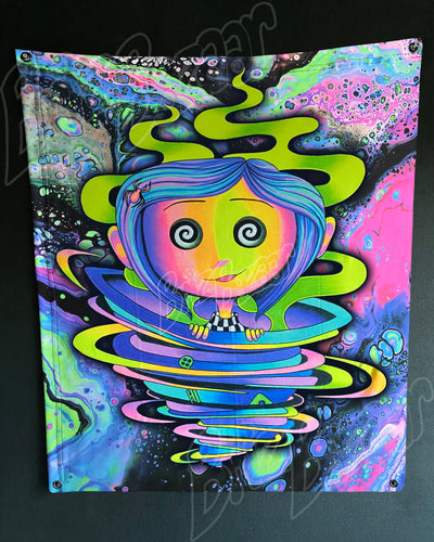Custom Fluid UV Tapestry of Trippy Portal