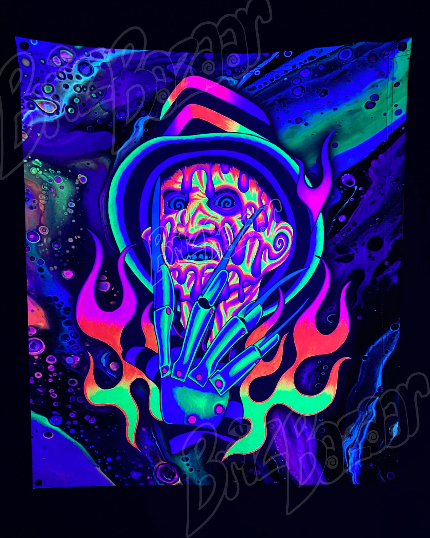 Custom Fluid UV Tapestry of Brizmare