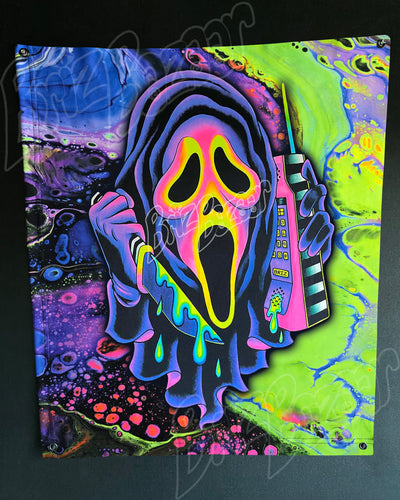 Custom Fluid UV Tapestry of Ghost Mask