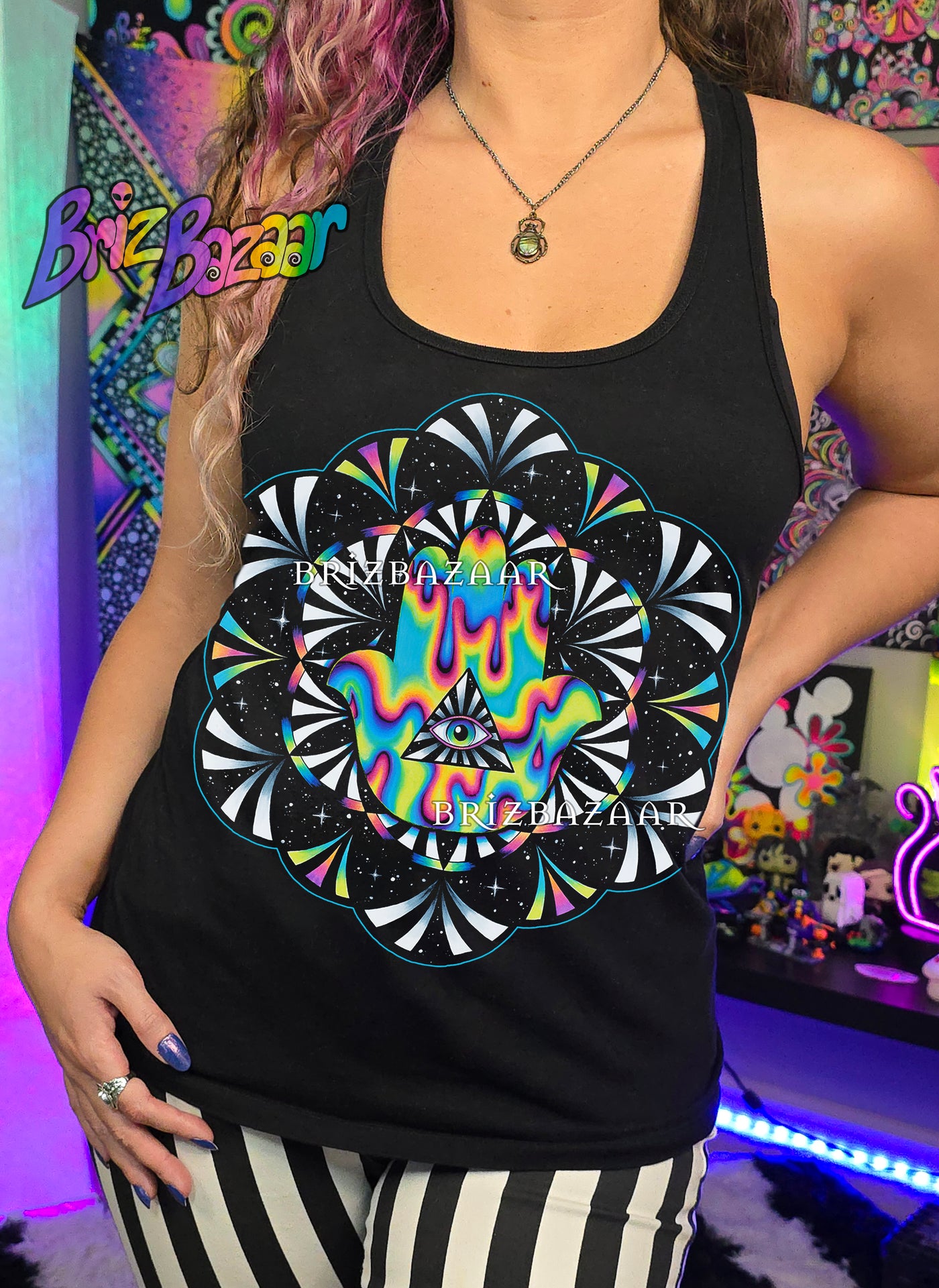 Tank Top of Trippy Hamsa V1