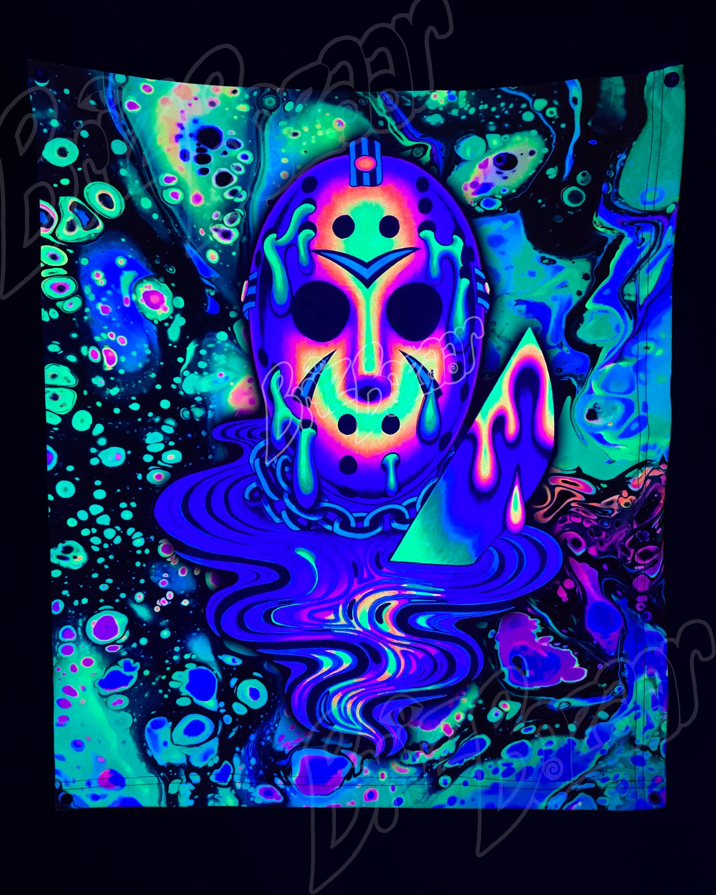 Custom Fluid UV Tapestry of Psyday