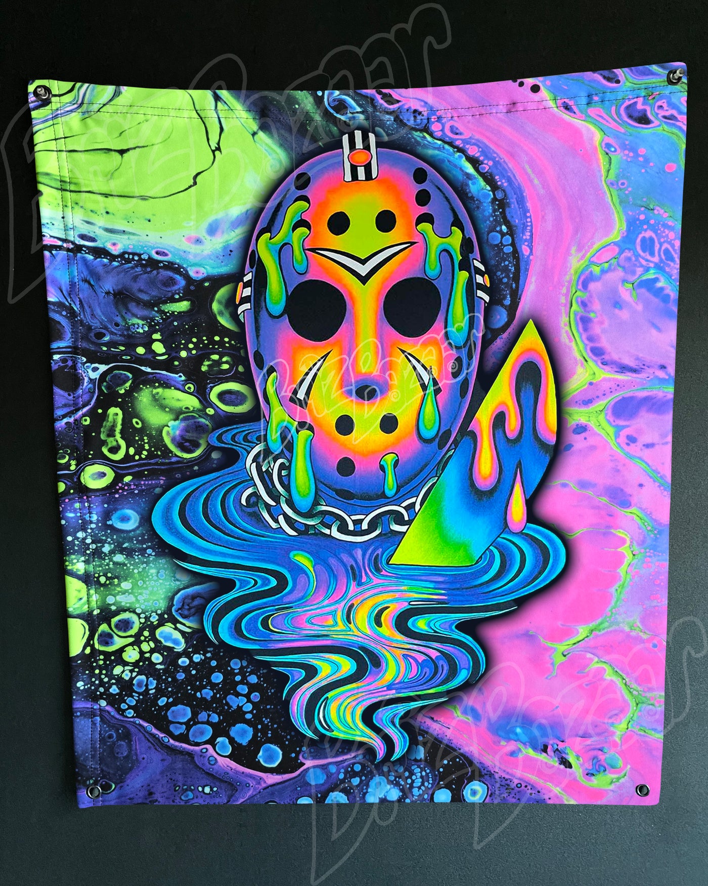 Custom Fluid UV Tapestry of Psyday