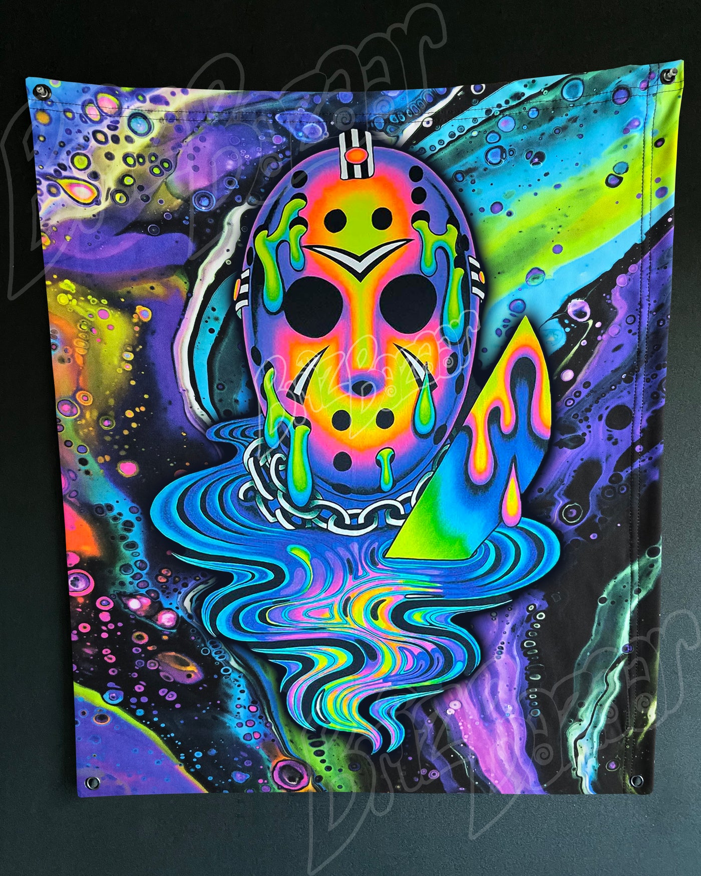Custom Fluid UV Tapestry of Psyday