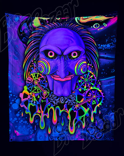 Custom Fluid UV Tapestry of PSYcho Puppet