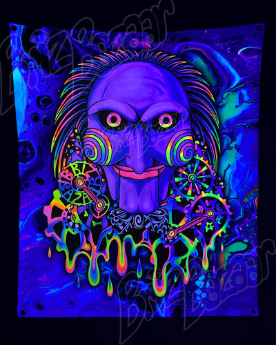Custom Fluid UV Tapestry of PSYcho Puppet
