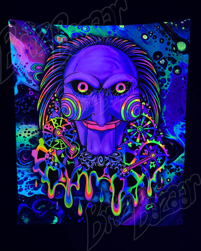Custom Fluid UV Tapestry of PSYcho Puppet