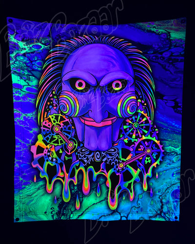 Custom Fluid UV Tapestry of PSYcho Puppet