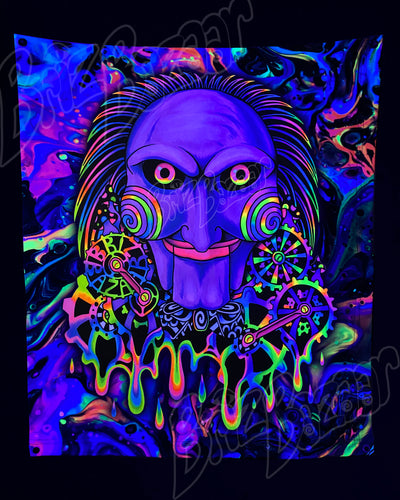 Custom Fluid UV Tapestry of PSYcho Puppet