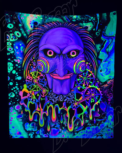 Custom Fluid UV Tapestry of PSYcho Puppet