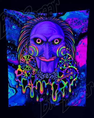 Custom Fluid UV Tapestry of PSYcho Puppet