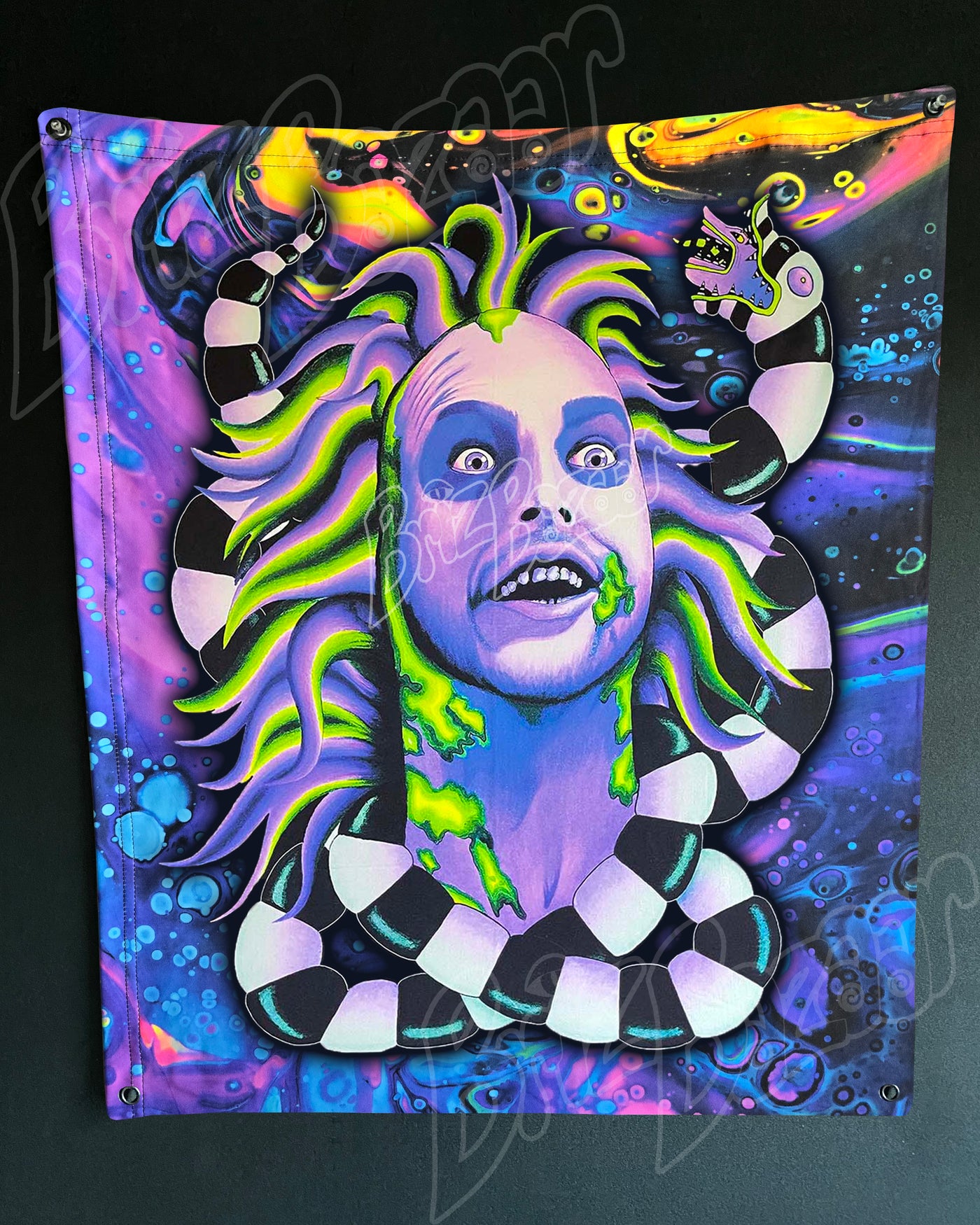 Custom Fluid UV Tapestry of Unusual