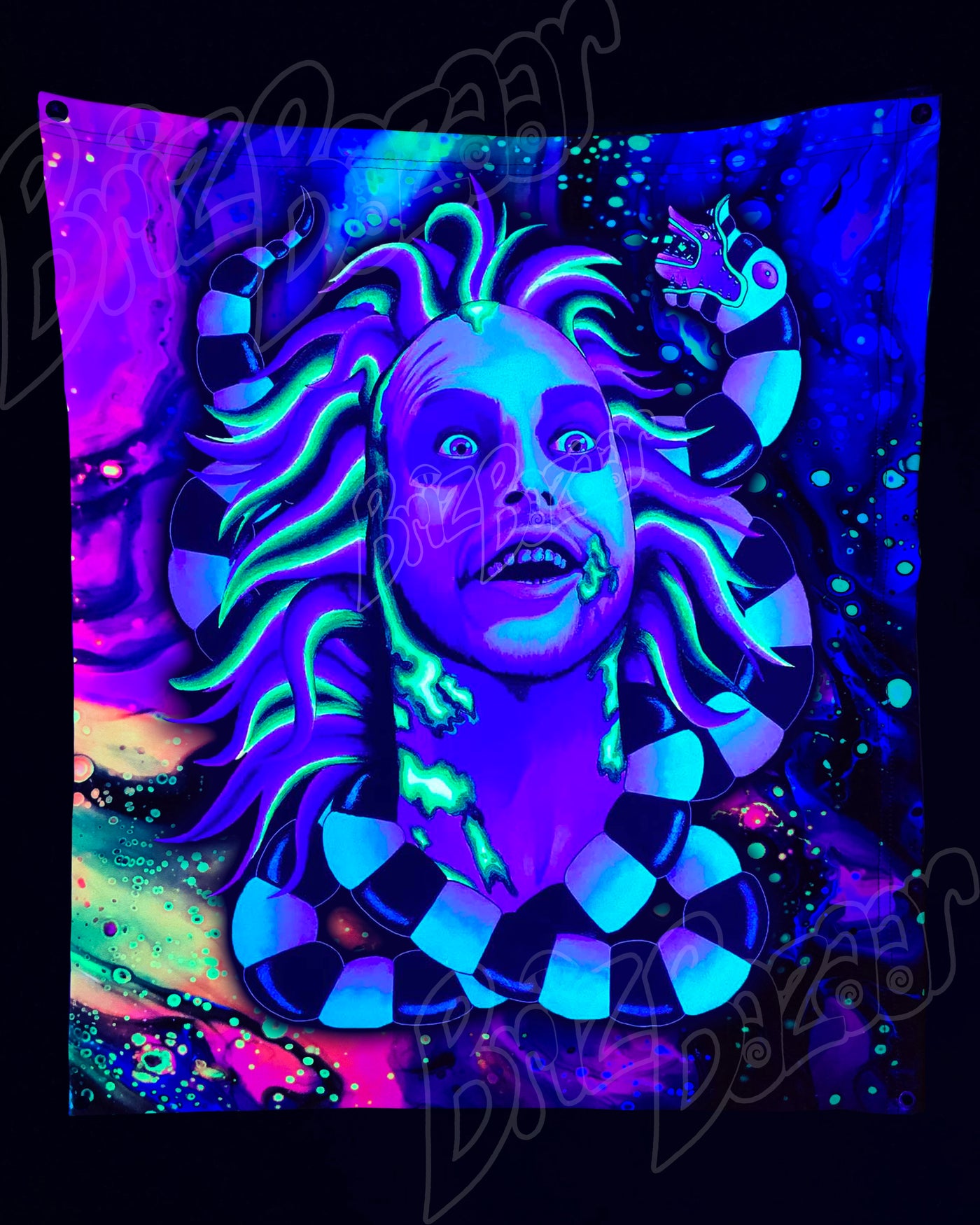 Custom Fluid UV Tapestry of Unusual