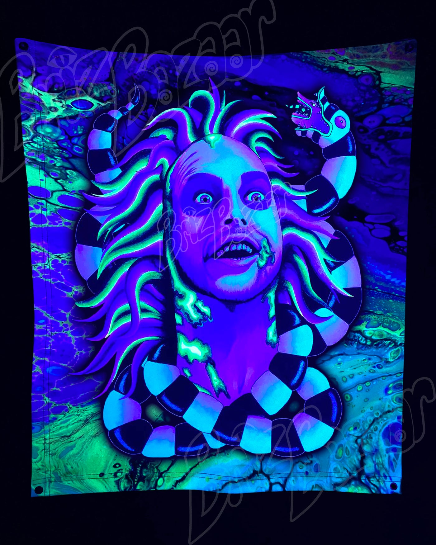 Custom Fluid UV Tapestry of Unusual