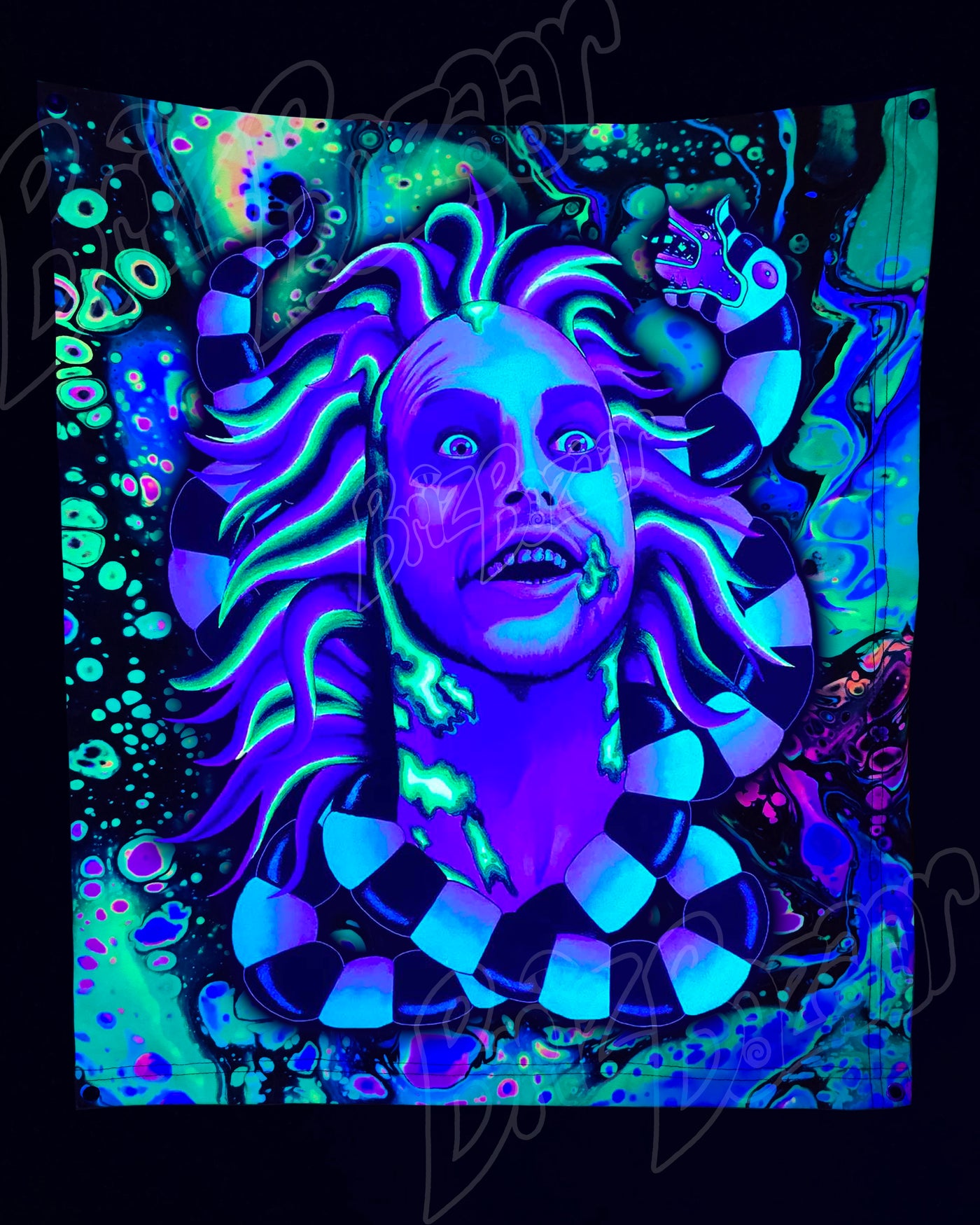 Custom Fluid UV Tapestry of Unusual