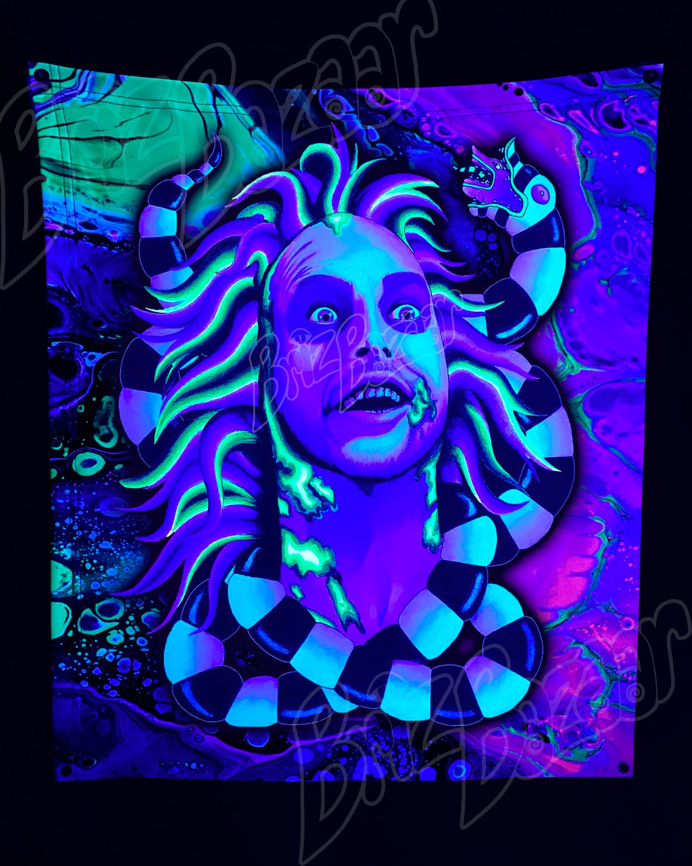 Custom Fluid UV Tapestry of Unusual