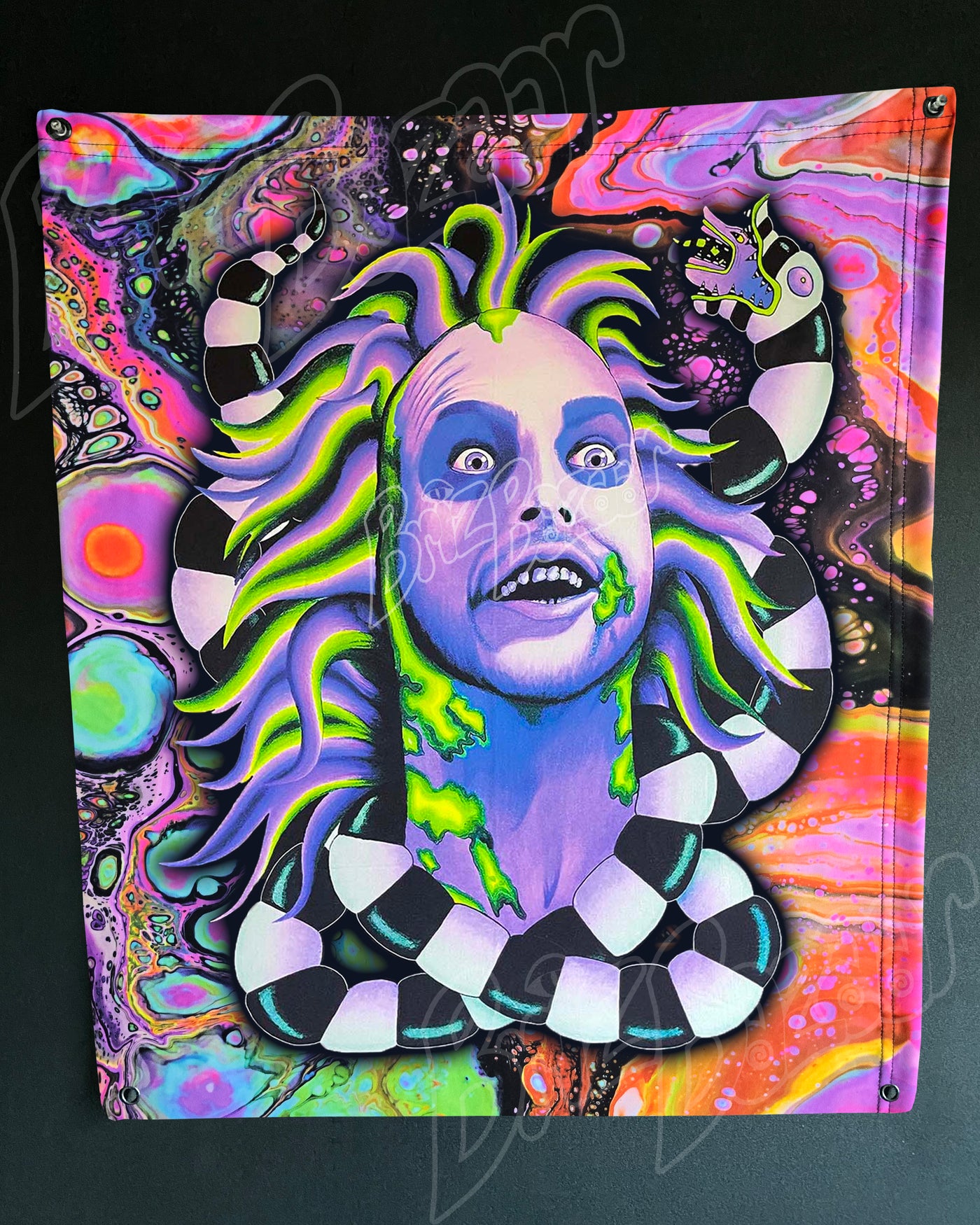 Custom Fluid UV Tapestry of Unusual
