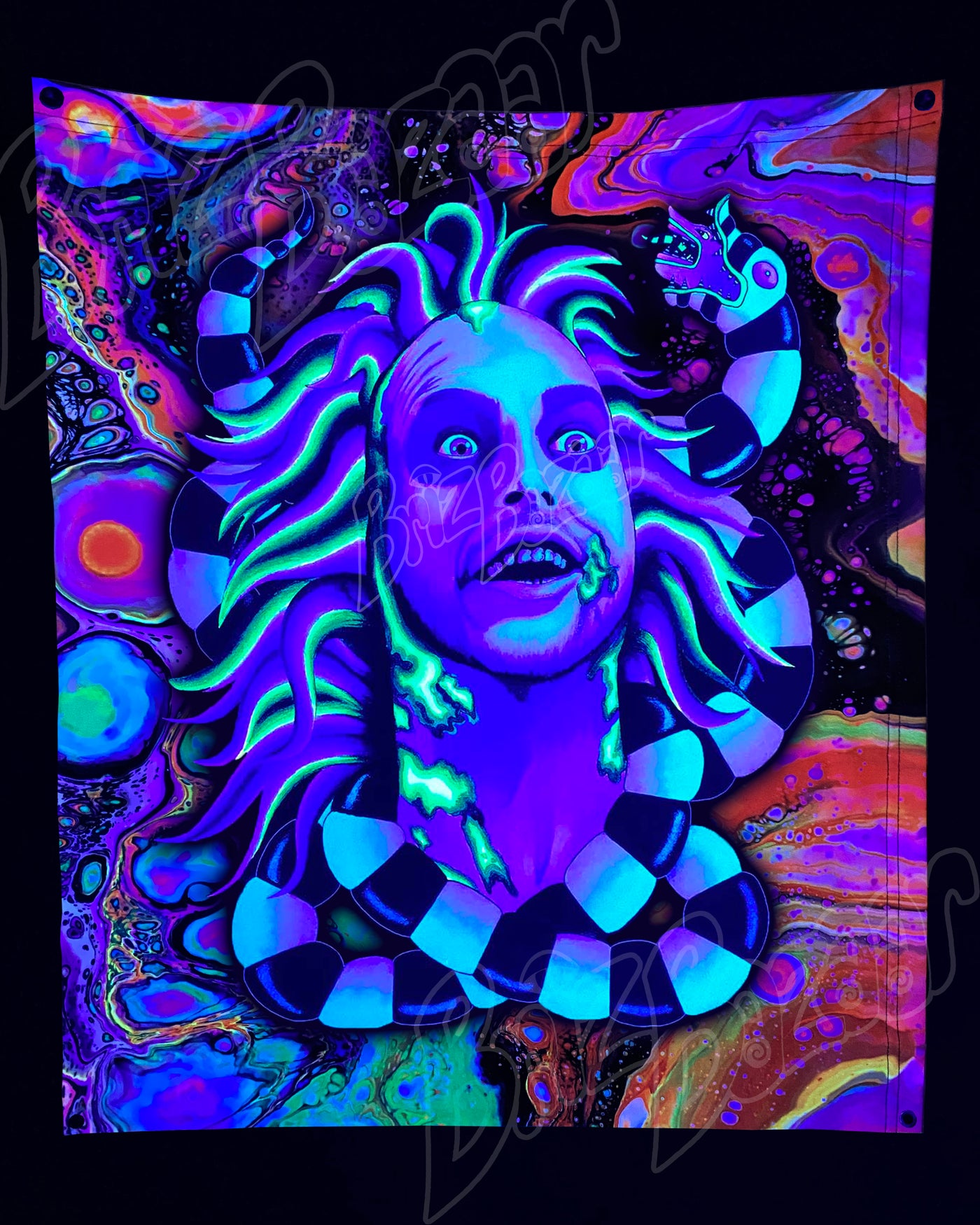 Custom Fluid UV Tapestry of Unusual