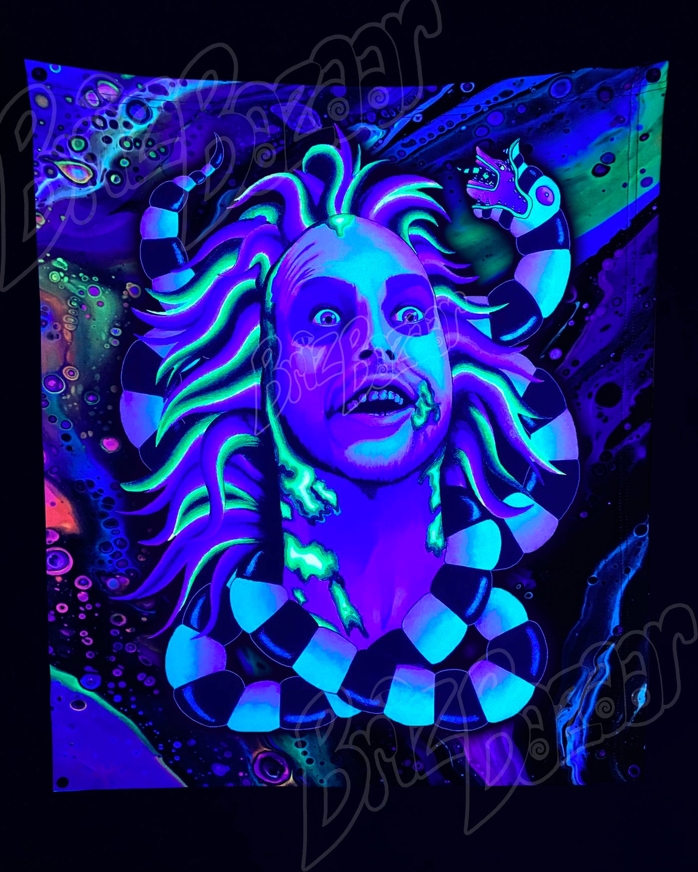 Custom Fluid UV Tapestry of Unusual