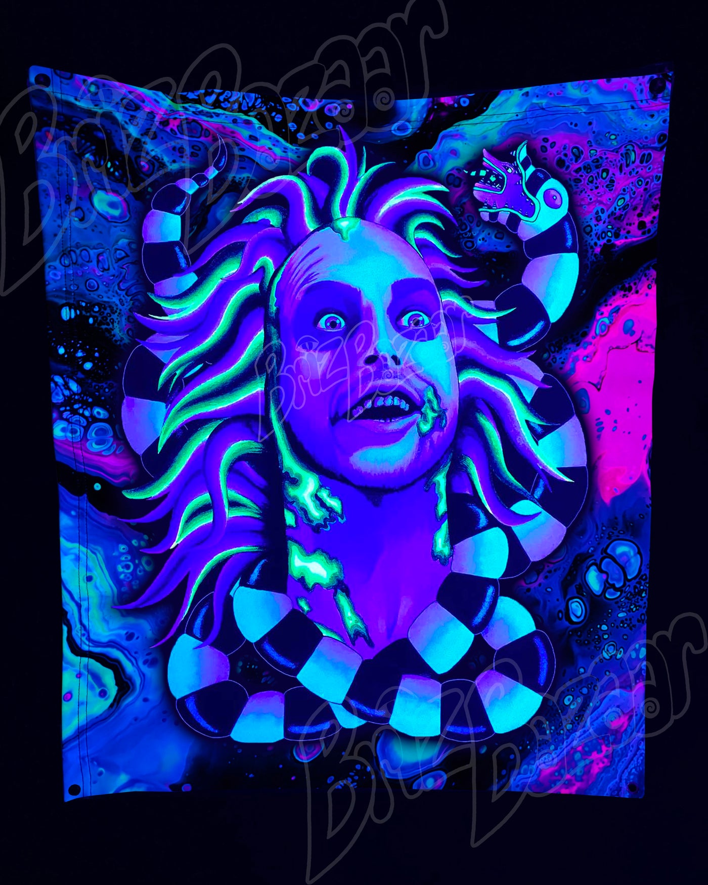Custom Fluid UV Tapestry of Unusual