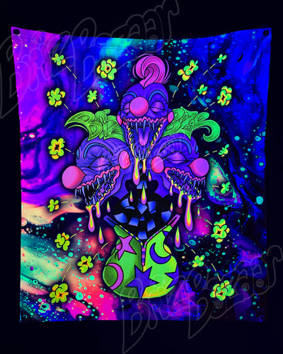Custom Fluid UV Tapestry of Kosmic Klownz