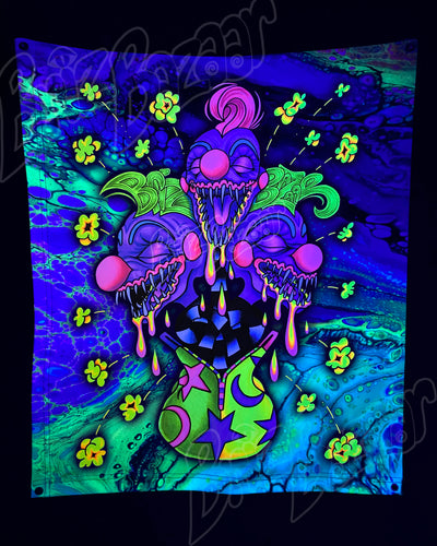 Custom Fluid UV Tapestry of Kosmic Klownz