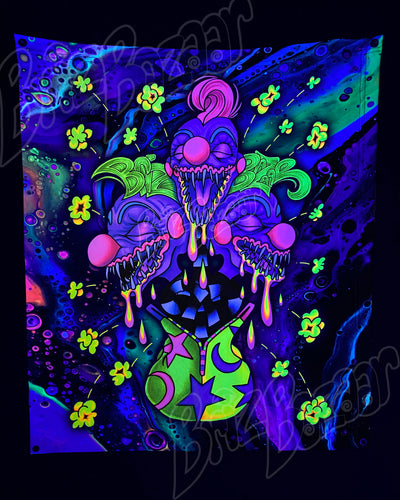 Custom Fluid UV Tapestry of Kosmic Klownz