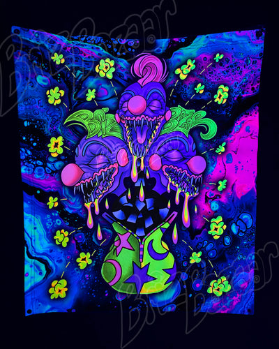 Custom Fluid UV Tapestry of Kosmic Klownz