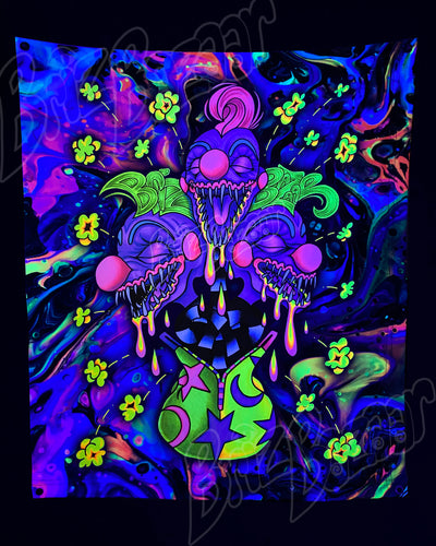 Custom Fluid UV Tapestry of Kosmic Klownz