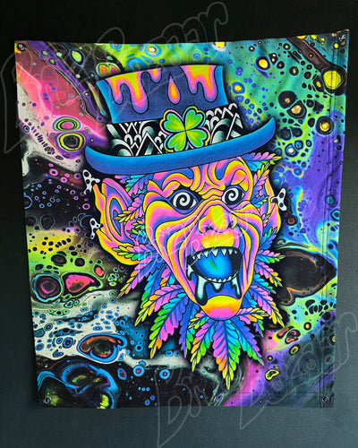 Custom Fluid UV Tapestry of Leprezaar