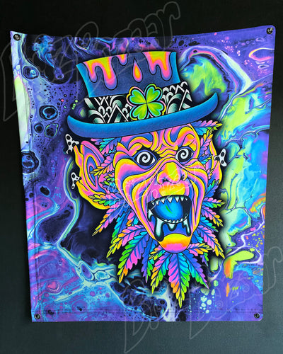 Custom Fluid UV Tapestry of Leprezaar